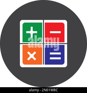 illustration de l'icône de vecteur du logo de la calculatrice Illustration de Vecteur