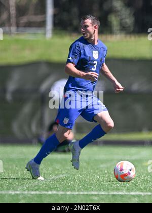 Manly, Australie. 04th févr. 2023. Jacob Crumbley, de l'équipe nationale de football paralympique américaine masculine de 7 ans, vu en action lors du match Pararoos vs USA qui s'est tenu à Cromer Park, Cromer NSW. Score final: Pararoos 0:0 Etats-Unis. Crédit : SOPA Images Limited/Alamy Live News Banque D'Images