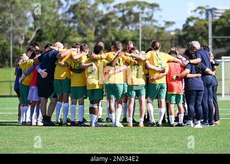 Manly, Australie. 04th févr. 2023. L'équipe nationale de football australienne de 7 ans, connue sous le nom de Pararoos, a été vue lors du match Pararoos vs USA qui s'est tenu à Cromer Park, en Nouvelle-Galles du Sud. Score final: Pararoos 0:0 Etats-Unis. (Photo par Luis Veniegra/SOPA Images/Sipa USA) crédit: SIPA USA/Alay Live News Banque D'Images