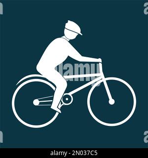 Illustration vectorielle du logo de l'icône de vélo en noir sur fond blanc Illustration de Vecteur