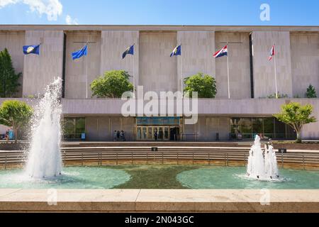 Musée national d'histoire américaine, Kenneth E. Behring Center à Washington, D.C., États-Unis. Musée d'histoire américaine de la Smithsonian institution. Banque D'Images