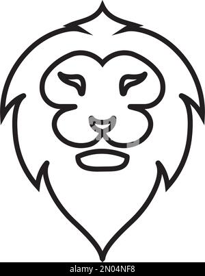 Modèle d'illustration de la conception vectorielle du logo Lion Illustration de Vecteur