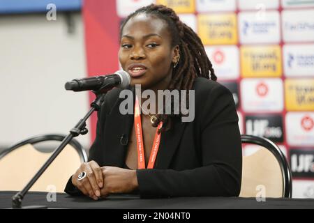 Clarisse Agbegnenou pendant le Judo Paris Grand Chelem 2023 sur 4 février 2023 au stade Accor à Paris, France - photo : Laurent Lairys/DPPI/LiveMedia Banque D'Images