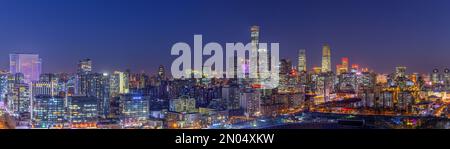 Beijing city at night Banque D'Images