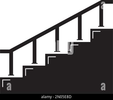 Illustration de la conception vectorielle de l'icône d'escalier Illustration de Vecteur