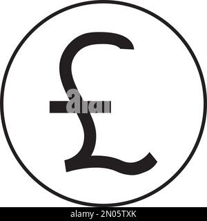 Poundsterling Icon vector, illustration design. Illustration de Vecteur