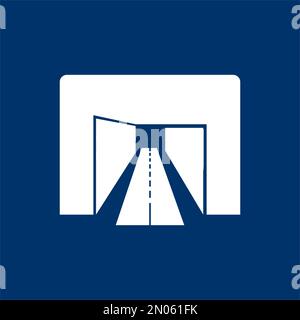 Illustration de la conception vectorielle de l'icône du tunnel, arrière-plan du logo. Illustration de Vecteur