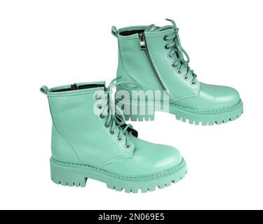 Classic New Women bottes décontracté isolé sur lui blanc automne hiver Banque D'Images