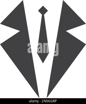 Modèle de modèle d'icône de vecteur de logo Tuxedo Illustration de Vecteur
