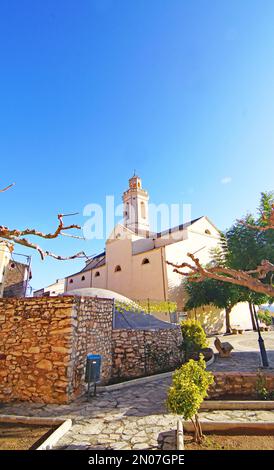 Vue sur Rodonyá dans l'Alt Camp, Catalunya, Espagne, Europe Banque D'Images