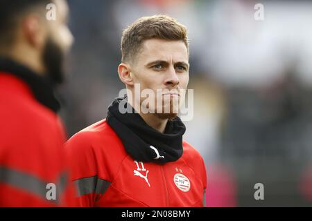 ROTTERDAM - risque d'orgue du PSV Eindhoven pendant le match de première ligue néerlandais entre Feyenoord et PSV au stade de Kuip de Feyenoord sur 5 février 2023 à Rotterdam, pays-Bas. ANP PIETER STAM DE JONGE Banque D'Images