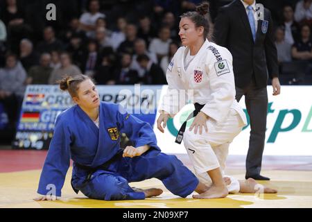 Friederike Stolze (GER) perdu contre Barbara Matic (CRO) lors du Grand Chelem 2023 (IJF) de l'International Judo Paris sur 5 février 2023 à l'Arena Accor à Paris, France - photo : Stephane Allaman/DPPI/LiveMedia Banque D'Images