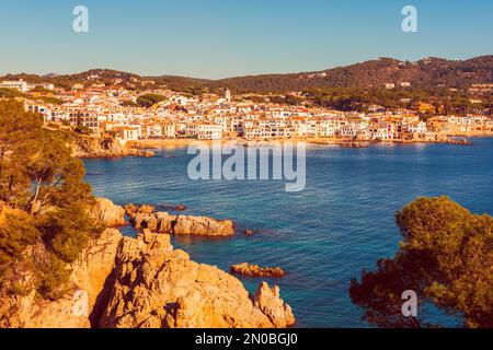 Village de Calella de Palafrugell en Catalogne Espagne Banque D'Images