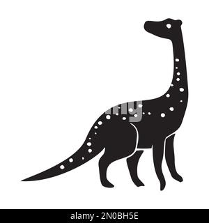 Joli motif dinosaure pour enfant. Illustration paléoreptile paléoenfant dessinée à la main pour des œuvres d'art originales Illustration de Vecteur