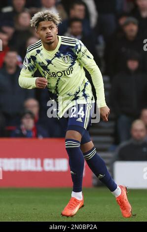 Nottingham, Royaume-Uni. 4th févr. 2023. Georginio Rutter de Leeds United lors du match de la Premier League au City Ground, Nottingham. Crédit photo à lire : Darren Staples/Sportimage crédit : Sportimage/Alay Live News Banque D'Images