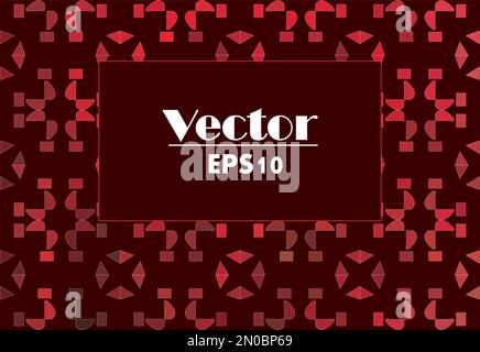 Motif vectoriel sans couture avec boutons de tulipe rouges polygonaux géométriques et feuilles vertes en hexagones sur fond blanc. Fenêtre en vitraux de style art Illustration de Vecteur