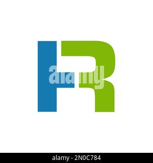 Image de conception initiale du logo RH Banque D'Images