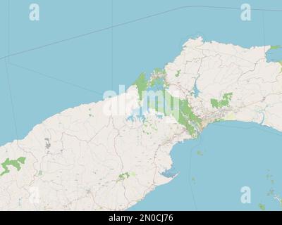 Deux-points, province de Panama. Ouvrez la carte des rues Banque D'Images