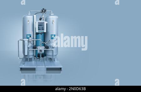 Machine pour la production d'hydrogène par électrolyse Banque D'Images