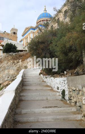 Sur l'île de Syros Banque D'Images