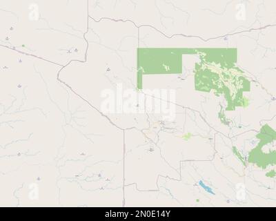 HeLa, province de Papouasie-Nouvelle-Guinée. Ouvrez la carte des rues Banque D'Images