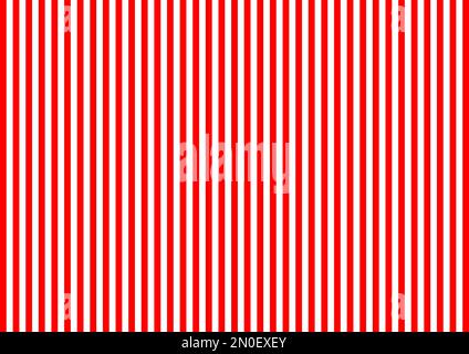 Lignes verticales rouges sur fond blanc. Papier peint rouge et blanc. Motif à rayures. Banque D'Images