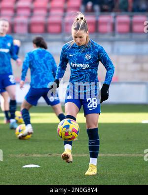 Londres, Royaume-Uni. 05th févr. 2023. Londres, Angleterre, 5 février 2023 Cankovic (28 Chelsea) se présente lors du match de la Super League des femmes entre Tottenham Hotspur et Chelsea au stade de Brisbane Road, en Angleterre. (Daniela Torres/SPP) crédit: SPP Sport presse photo. /Alamy Live News Banque D'Images