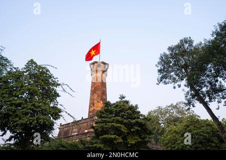 Hanoï, Vietnam, janvier 2023. Vue sur le Flagtower de Hanoi, point historique du centre-ville Banque D'Images