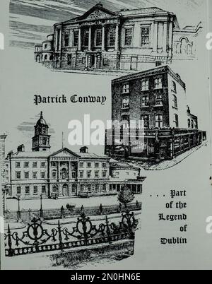 Une publicité de 1980s pour Conways Pub à Parnell Street, Dublin, Irlande. Le bâtiment date de 1880s et est fermé en 2008. Préféré pour les amateurs de théâtre et les pères expectant, situé à proximité du théâtre Gate et de l'hôpital de maternité Rotunda. Banque D'Images