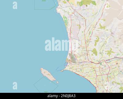 Callao, province du Pérou. Ouvrez la carte des rues Banque D'Images