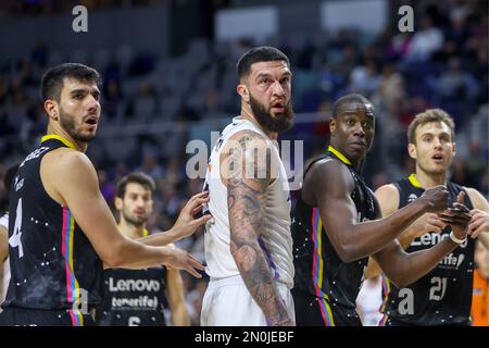 Madrid, Espagne. 05th janvier 2023. 5th janvier 2023 ; Centre Wizink ; Madrid ; Espagne ; Liga Endesa ACB ; Real Madrid vs Lenovo Tenerife; Vincent Poirier (Madrid) 900/Cordone Press Credit: CORDONE PRESS/Alamy Live News Banque D'Images