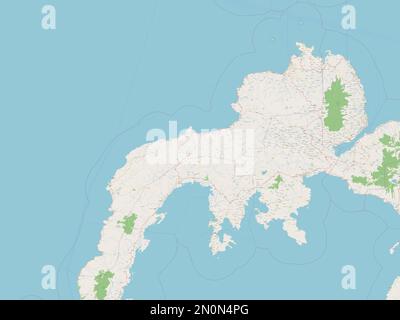 Zamboanga del Norte, province des Philippines. Ouvrez la carte des rues Banque D'Images