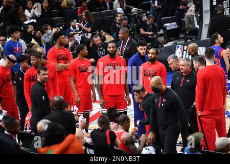 Match 2023 de la NBA Paris entre les pistons de Detroit et les taureaux de Chicago à l'arène AccorHotels sur 19 janvier 2023 à Paris, France Banque D'Images