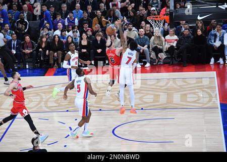 Match 2023 de la NBA Paris entre les pistons de Detroit et les taureaux de Chicago à l'arène AccorHotels sur 19 janvier 2023 à Paris, France Banque D'Images