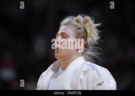 Kim Polling (NED) a remporté la médaille de bronze contre Barbara Matic (CRO) lors de l'International Judo Paris Grand Chelem 2023 (IJF) sur 5 février 2023 à l'arène Accor à Paris, France - photo : Stephane Allaman/DPPI/LiveMedia Banque D'Images