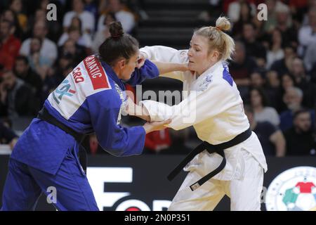 Kim Polling (NED) a remporté la médaille de bronze contre Barbara Matic (CRO) lors de l'International Judo Paris Grand Chelem 2023 (IJF) sur 5 février 2023 à l'arène Accor à Paris, France - photo : Stephane Allaman/DPPI/LiveMedia Banque D'Images