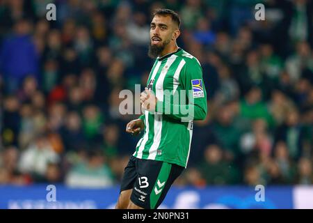 Borja Iglesias de Real Betis pendant le match de la Liga, date 20, entre Real Betis et RC Celta joué au stade Benito Villamarin sur 04 février 2023 à Séville, Espagne. (Photo par Antonio Pozo / PRESSIN) Banque D'Images