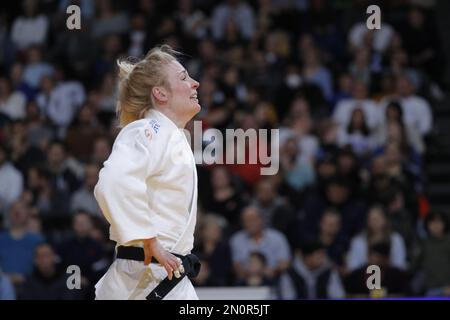 Kim Polling (NED) a remporté la médaille de bronze contre Barbara Matic (CRO) lors de l'International Judo Paris Grand Chelem 2023 (IJF) sur 5 février 2023 à l'arène Accor à Paris, France - photo : Stephane Allaman/DPPI/LiveMedia Banque D'Images