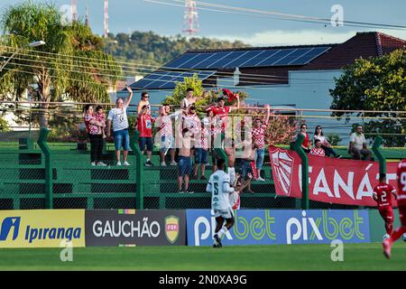 Santa Cruz do Sul, Brésil. 05th févr. 2023. RS - Santa Cruz do Sul - 02/05/2023 - GAUCHO 2023, AVENIDA X SAO LUIZ - Sao Luiz-RS fans lors d'un match contre l'Avenida au stade Eucaliptos pour le championnat Gaucho 2023. Photo: Vinicius Molz Schubert/AGIF/Sipa USA crédit: SIPA USA/Alay Live News Banque D'Images