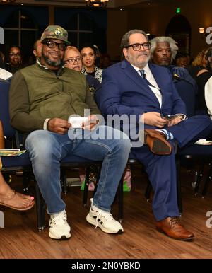 Miramar, États-Unis. 04th févr. 2023. MIRAMAR, FLORIDE - 04 28 FÉVRIER : Luther Campbell et Michael Eric Dyson assistent au mois de l'histoire des Noirs échange de groupe avec Michael Eric Dyson et Luther Campbell organisé par le maire de Miramar, Wayne Messam, au Centre culturel Miramar, sur 04 février 2023, à Hallandale, en Floride. (Photo de JL/Sipa USA) crédit: SIPA USA/Alay Live News Banque D'Images