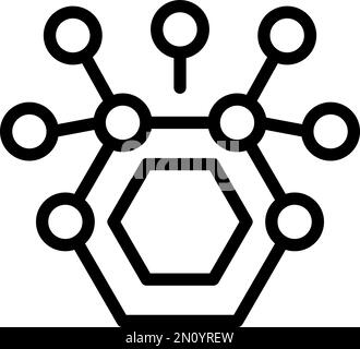 Enzymes vitaminiques vecteur de contour. Ozone moléculaire. Peptide aminé Illustration de Vecteur