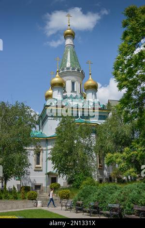 Eglise russe Sveti Nikolaj, Sofia, Bulgarie, Europe Banque D'Images