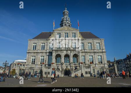 Stadhuis van Maastricht, marché, Maastricht, pays-Bas Banque D'Images