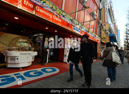 Boutiques à thème Anime à Akihabara, Tokyo, Japon. Banque D'Images