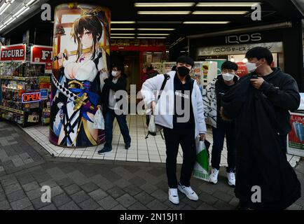 Boutiques à thème Anime à Akihabara, Tokyo, Japon. Banque D'Images