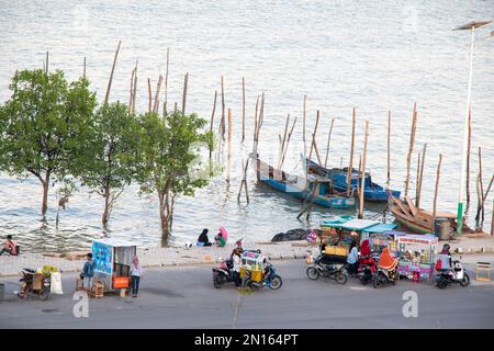 Marais de mangrove à Tg Balai Karimun dans un hôtel. Prise du sommet Banque D'Images