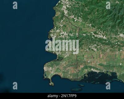 Cabo Rojo, municipalité de Porto Rico. Carte satellite basse résolution Banque D'Images