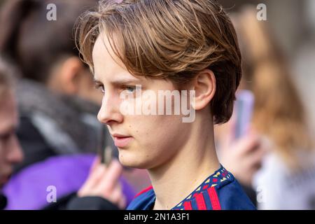 Eindhoven, pays-Bas. 05th févr. 2023. Eindhoven, pays-Bas, 5 février 2023: ISA Kardinaal (26 Ajax) avant le jeu Azerion Eredivisie Vrouwen entre PSV et Ajax à de Herdgang à Eindhoven, pays-Bas. (Leitting Gao/SPP) crédit: SPP Sport presse photo. /Alamy Live News Banque D'Images