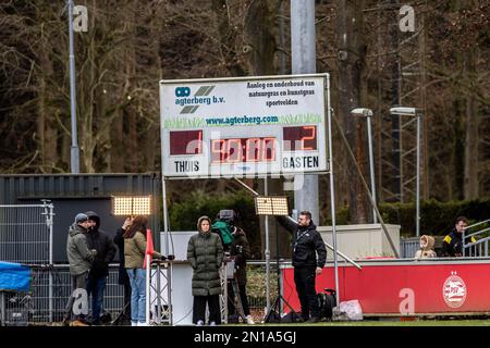 Eindhoven, pays-Bas. 05th févr. 2023. Eindhoven, pays-Bas, 5 février 2023: Le score final est montré pour le jeu Azerion Eredivisiie Vrouwen entre le PSV et Ajax à de Herdgang à Eindhoven, pays-Bas. (Leitting Gao/SPP) crédit: SPP Sport presse photo. /Alamy Live News Banque D'Images