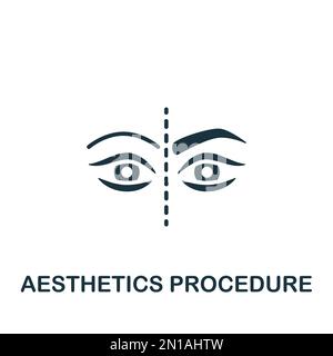 Icône de procédure esthétique. Signe simple monochrome de la collection de cosmétologie. Icône de procédure esthétique pour logo, modèles, web design et Illustration de Vecteur
